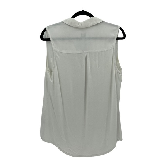 Converse White Sleeveless Sheer Snap Front Blouse - Picture 6 of 11